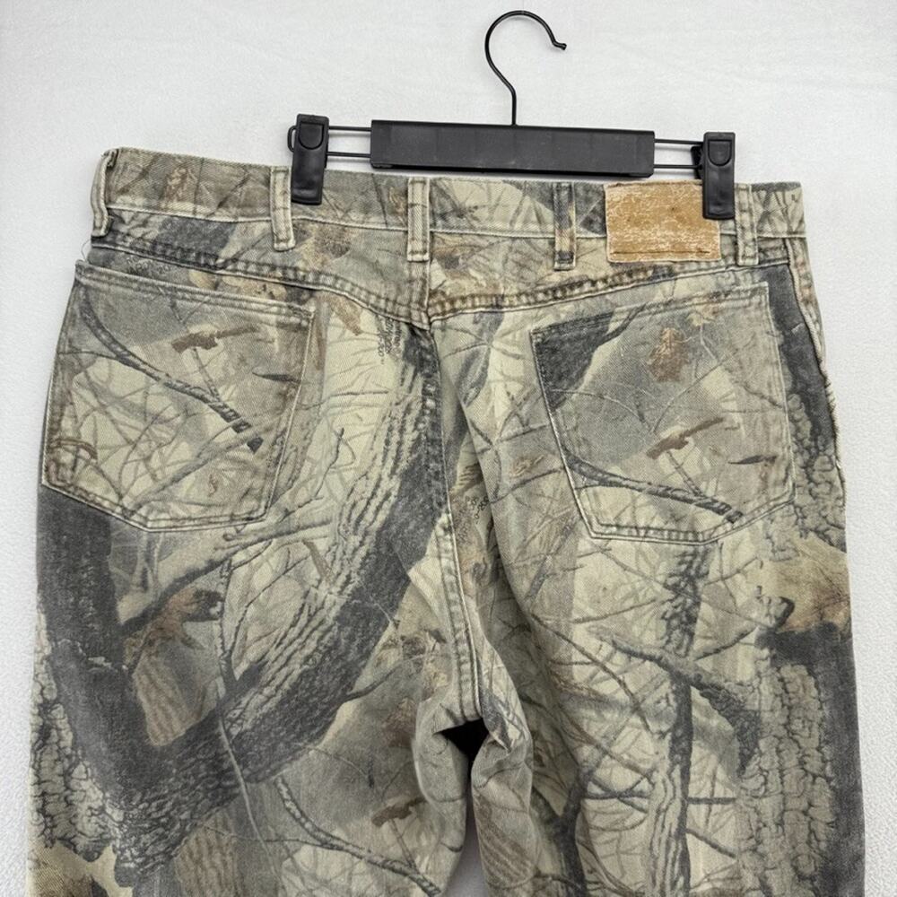 Vintage Realtree Camo Pants Men's 35x27 Green Hardwoods Straight hunting 90s - Picture 9 of 10